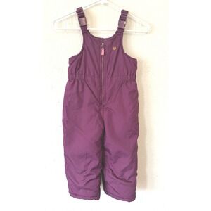 OshKosh Snow Bibs 4T Purple Winter Outdoor Insulated Ski Pants